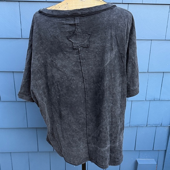 SHEIN Black Star Patch Top XL cotton star shirt - Picture 4 of 8